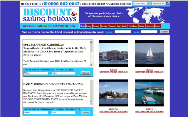 Discount Sailing Holidays