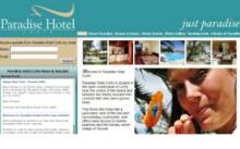 Paradise Hotel Corfu featuring Flash Photo Gallery, Client-controlled News & Update Box & Online Social Network