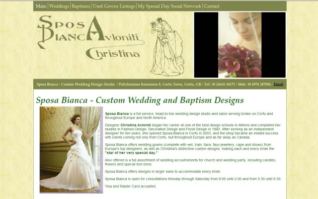 Sposa Bianca Custom Wedding and Baptism Designs